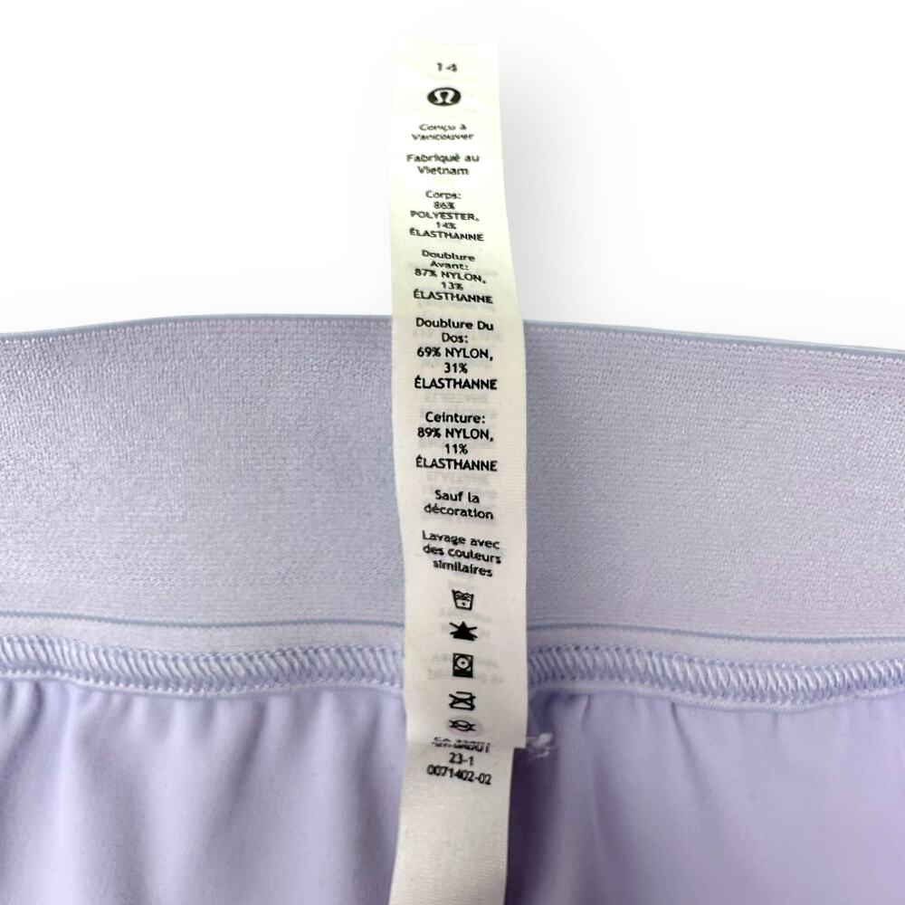 Lululemon Women's Court Rival High-Rise Skirt Size 14 Lilac Smoke W8AH4T Pastel - Picture 7 of 10